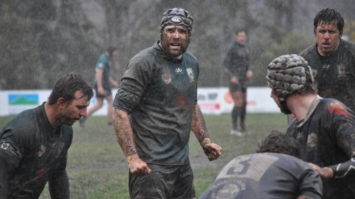 MUD BATH: Emus lock Nick Hughes-Clapp calls a line-out in the snow and rain and mud last week in Orange. Endevaour Oval is being given a break this weekend. Photo: NICK McGRATH
