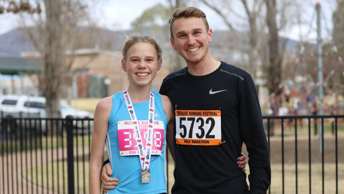 A PAIR OF PROSPECTS: Joshua and Stephanie Torley both had excellent outings at the Mudgee Running Festival on Sunday. Photo: Simone Kurtz