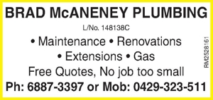 Plumbing BRAD 

McANENEY 

PLUMBING 

L/No 

.1 

48138C 

M 
