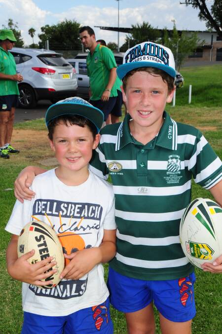 Josh and Will Schwager enjoying the afternoon at Apex Oval.