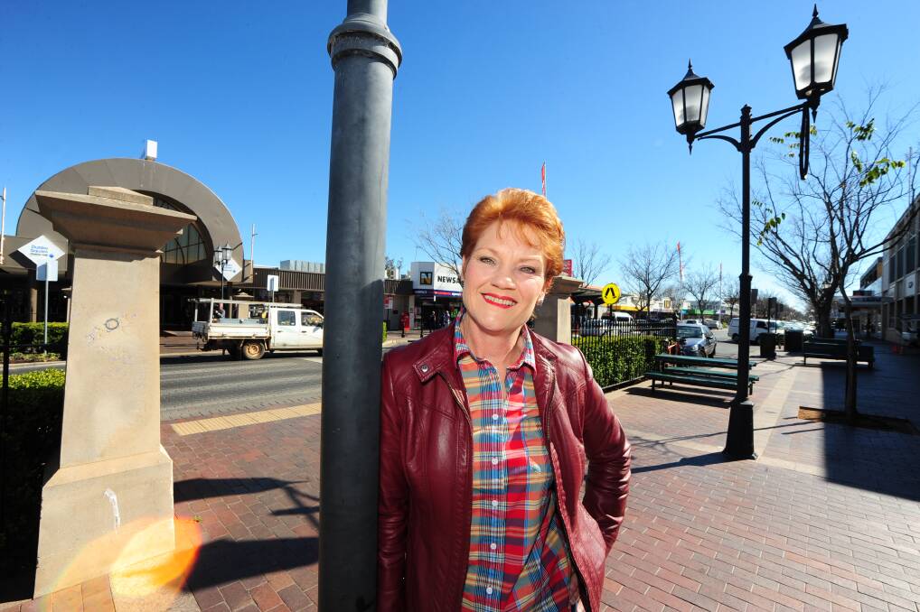 One Nation founder and NSW Senate candidate Pauline Hanson says the buck stops with the state government to fix the problem of troubled youngsters in West Dubbo. 
Photo: BELINDA SOOLE