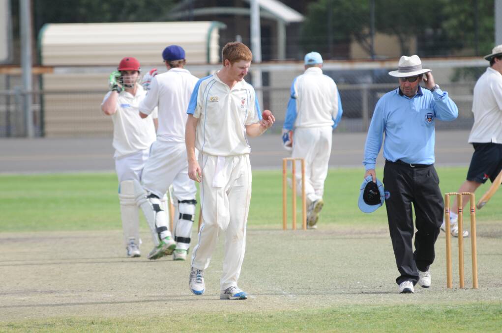 Mitch Bower did a job with the ball for Rugby last week but will be missing as the side chases 353 for victory in its Whitney Cup match against Macquarie. 	         Photo: JOSH HEARD
