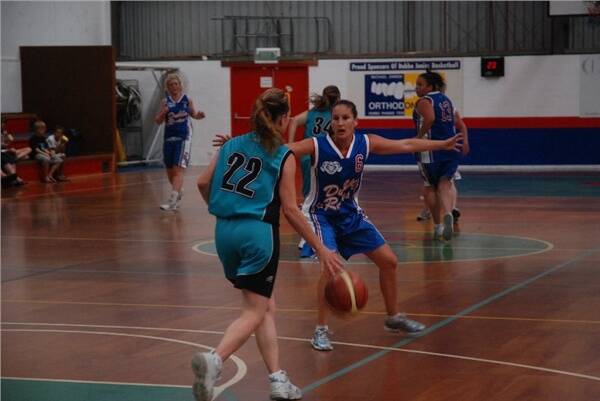 Dubbo Rams captain Monique Storch in defence against Penrith Panthers in round two of the State Basketball League series at Dubbo Sports World on Saturday.