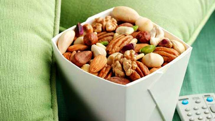Filling and nutritious ... a handful of raw or dry-roasted nuts makes a healthy snack.