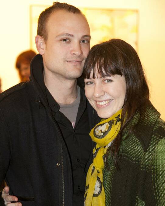 Art time: Aaron Butler and Steph Thomasson at the exhibition openings at Helen Gory Gallerie.