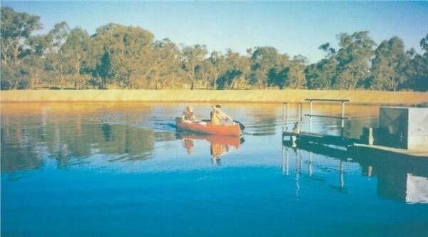 Dubbo Inland Nudist Group members enjoy water sports on the clubhouse dam.