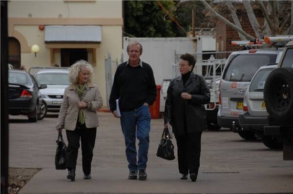 Dianne Youl, brother Ronald Youl and Kay Youl leaving the inquest