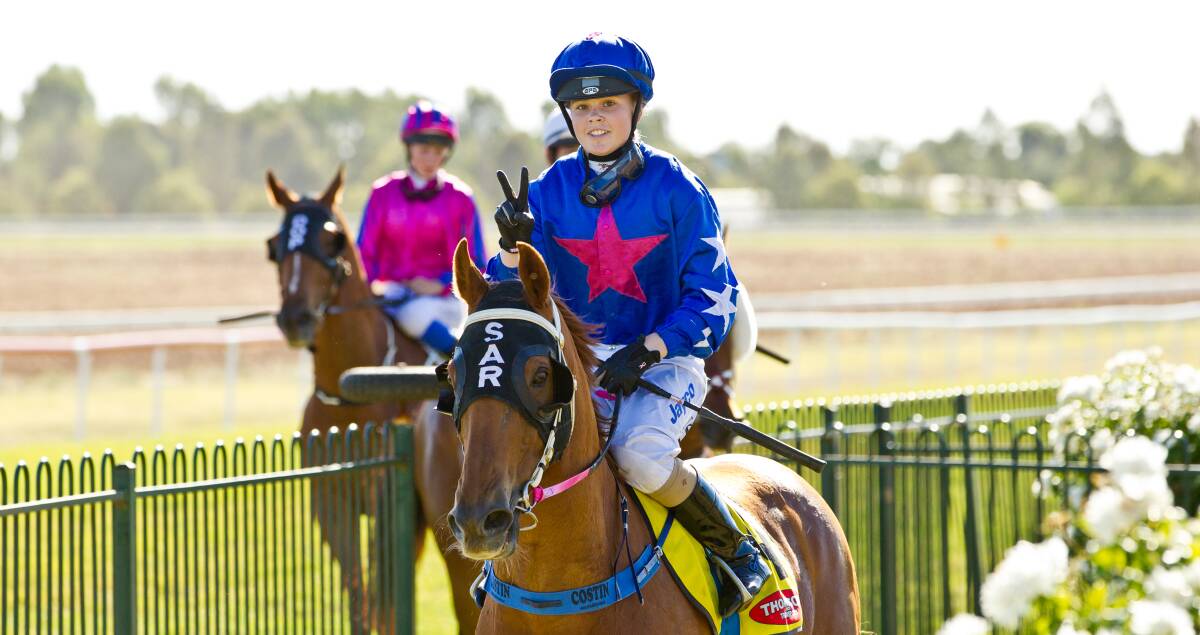 Winona Costin brings Moment Of Clarity back after winning the Club Dubbo Christmas Cup (1405m) on Monday.  
Photo: JANIAN McMILLAN (www.racingphotography.com.au)