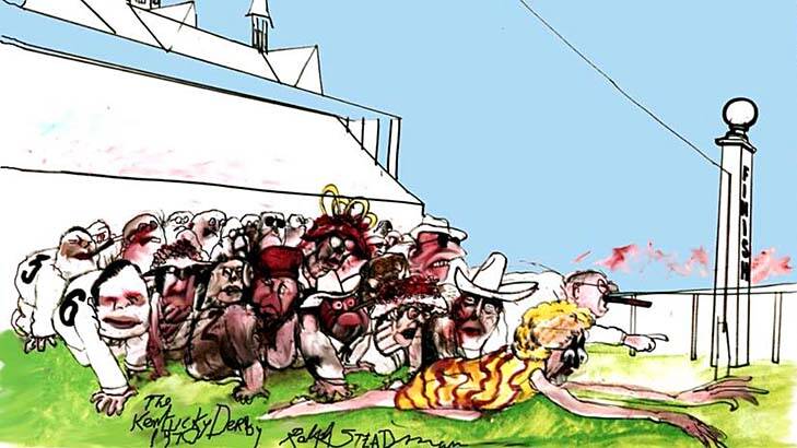 Derby daze ... Ralph Steadman's sketches often landed him in hot water with subjects.