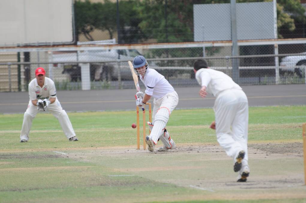 Cricketers across Dubbo, including South Dubbo's Jack Wells, wore black armbands on Saturday as a mark of respect to Warwick Rapley. 				Photo: JOSH HEARD