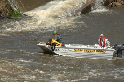 Rescue workers scouring the river on Tuesday afternoon for Josh