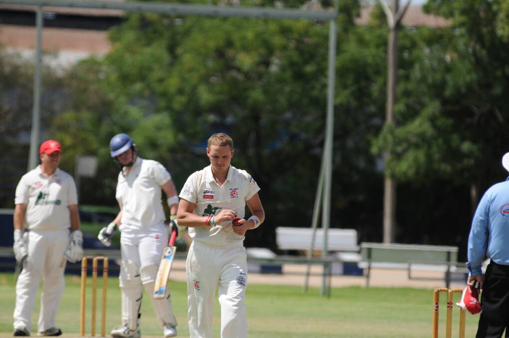 Greg Buckley has been good with the ball for Colts this season but it is with the bat where he helped them to victory over Rugby on Saturday. 			       Photo: JOSH HEARD