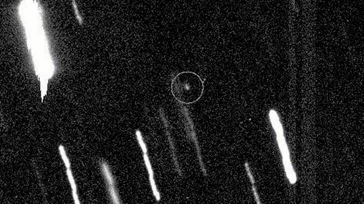 In this NASA image, the 275-metre-wide asteroid Apophis is circled.