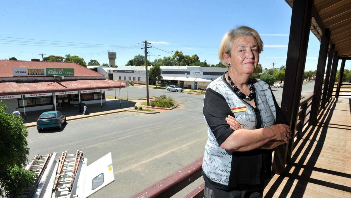 Urana Shire mayor Margaret Buntin has challenged Canberra bureaucrats to visit the three towns in the shire which have populations fewer than 200. Photo: LES SMITH