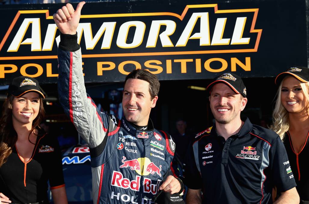 Red Bull's Jamie Whincup claims poll position for the 2013 Bathurst 1000. Photo: Getty Images, Brendon Thorne