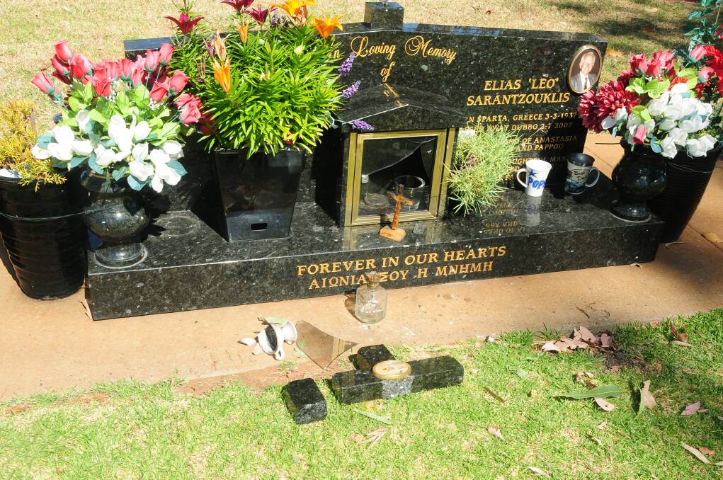 One of the almost dozen graves which were desecrated. Photo: KATHRYN O'SULLIVAN