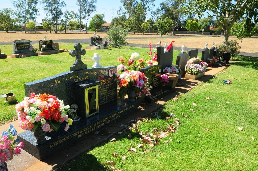 One of the almost dozen graves which were desecrated. Photo: KATHRYN O'SULLIVAN