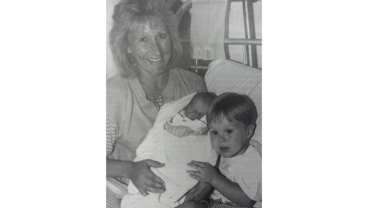 HAPPY 21st: Donna Evans with Justin and baby Troy Matthew