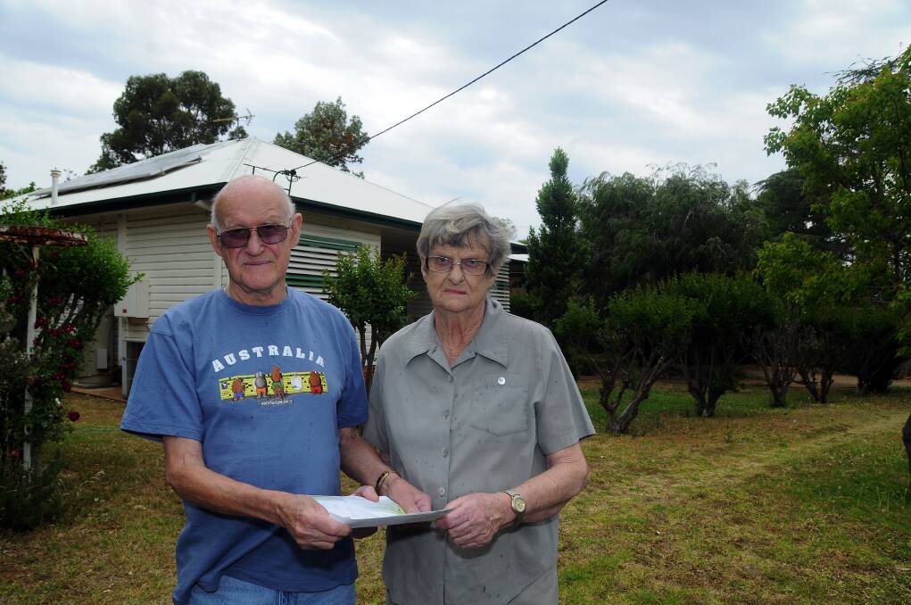 Siblings Keith Farrands and Joan Teale were left in shock after receiving an almost $900 power bill. Photo: BELINDA SOOLE