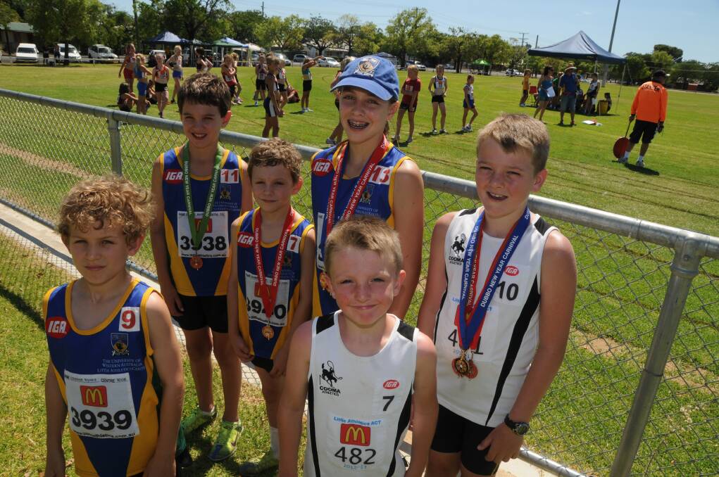 Connor, Lachlan, Rohan and Sarah Hynes travelled all the way from Western Australia to compete in the Dubbo New year's Open Athletics Carnival at the weekend