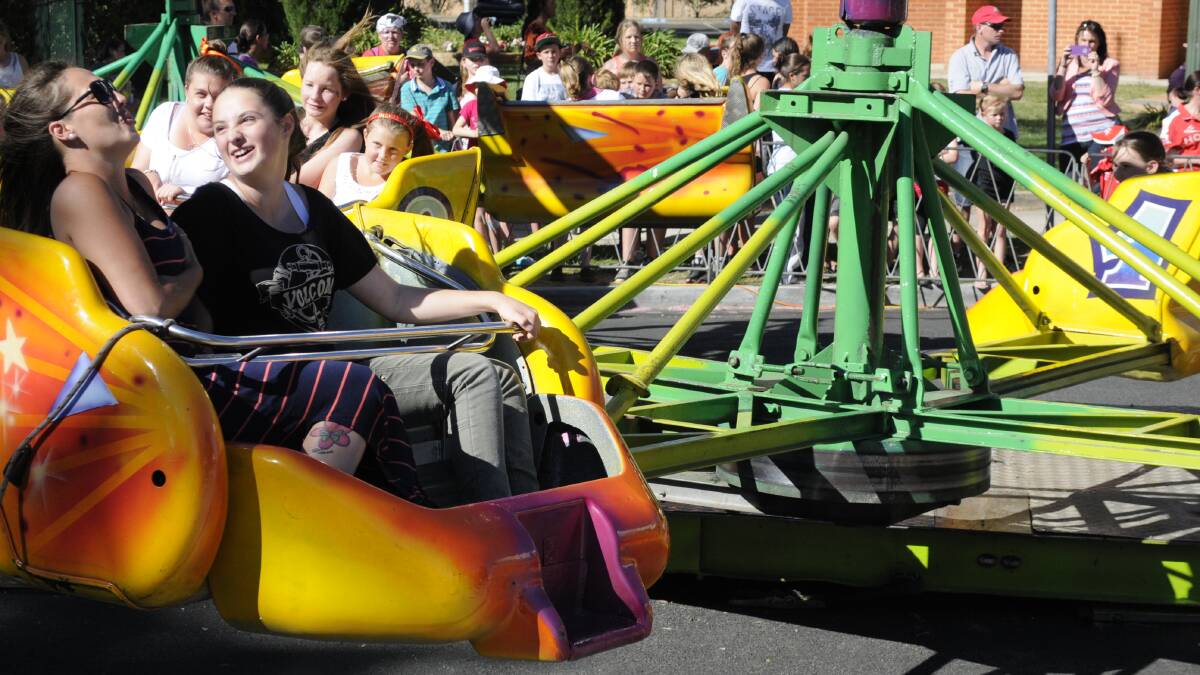 Races visitors and Bathurst locals flooded Kings Parade on Saturday for the annual Great Race Street Fair. Photo: Chris Seabrook.