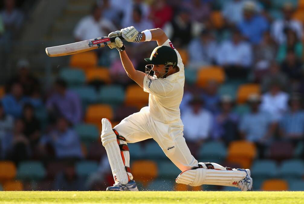 Ed Cowan of Australia bats during day three of the First Test match between Australia and South Africa at The Gabba in Brisbane, Australia. Photo by Ryan Pierse/Getty Images