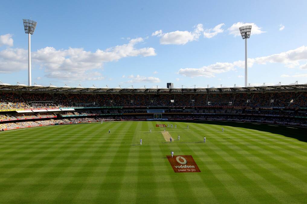 General view of play during day three of the First Test match between Australia and South Africa at The Gabba in Brisbane, Australia. Photo by Chris Hyde/Getty Images