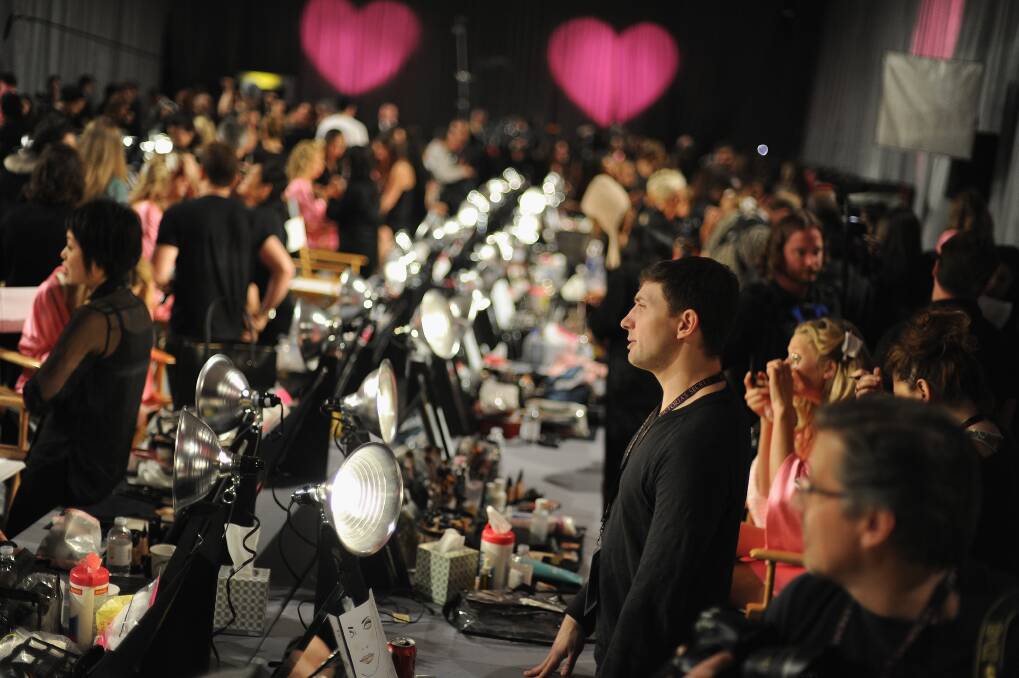 A general view of atmosphere backstage at the 2012 Victoria's Secret Fashion Show at the Lexington Avenue Armory in New York City. Photo by Jamie McCarthy/Getty Images