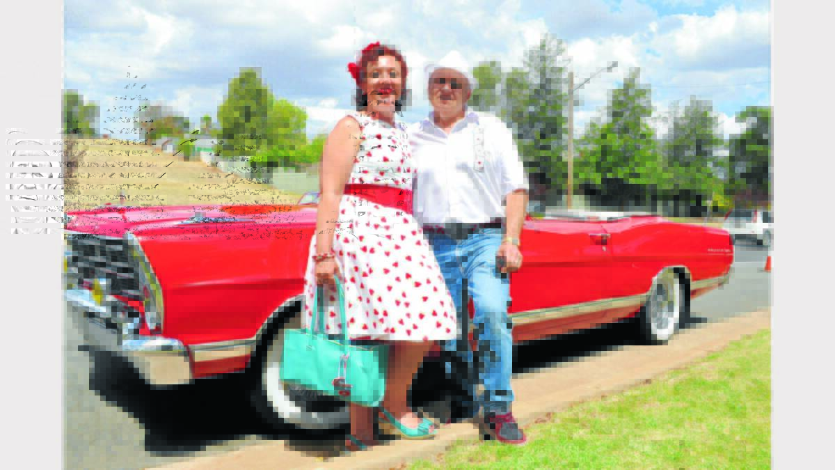 Georgia and John Cirak from Ballarat are excited to be here for their first Parkes Elvis Festival. Photo: Barbara Reeves