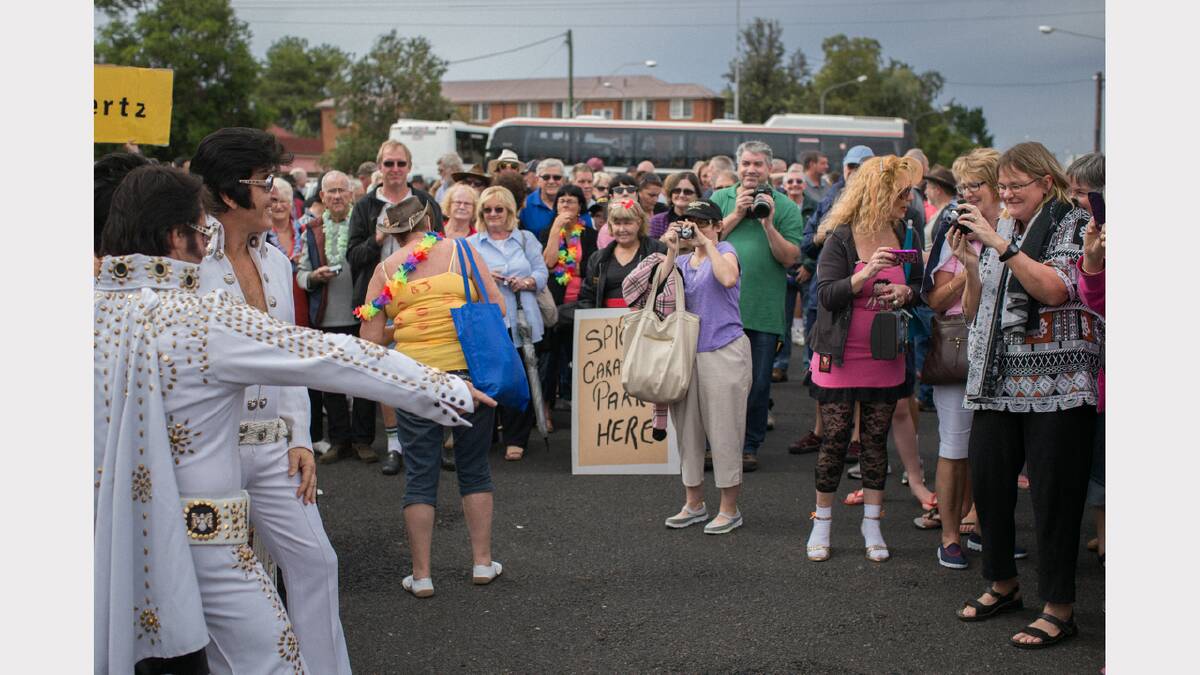 The arrival of The Elvis Express in Parkes. Photos: Hank Paul.
