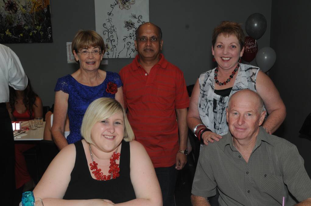 Deanne Dent, Rajiv Agrawal, Pat Bacon, Dannielle Shuttle and Barry Bacon. Photo: AMY McINTYRE